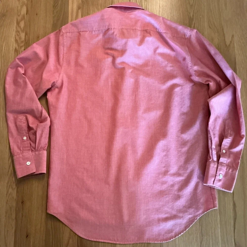 Billy Reid Shirt Mens Large‎ Pink Button Down Oxford Long Sleeve Standard Fit